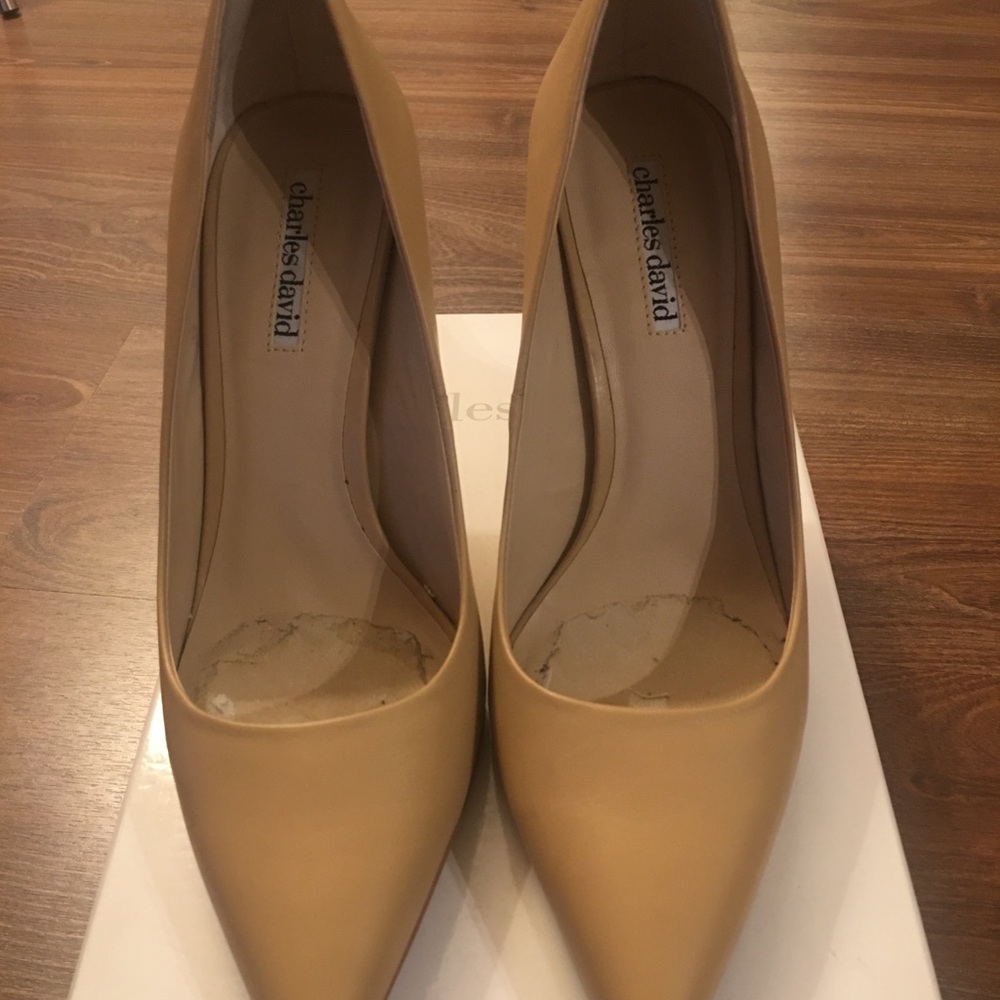 Charles david nude pointy heels